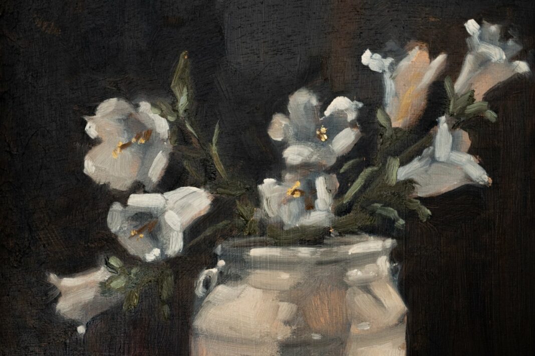 tonal floral still life sketch | oil painting tutorial